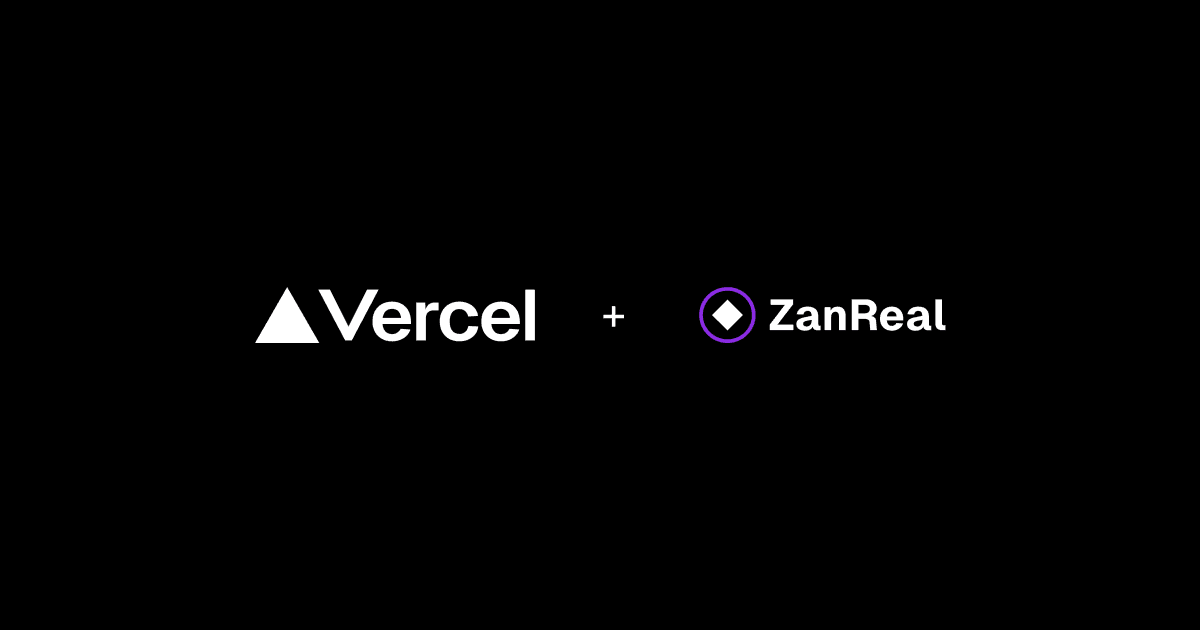 ZanReal is now an Official Vercel Partner!