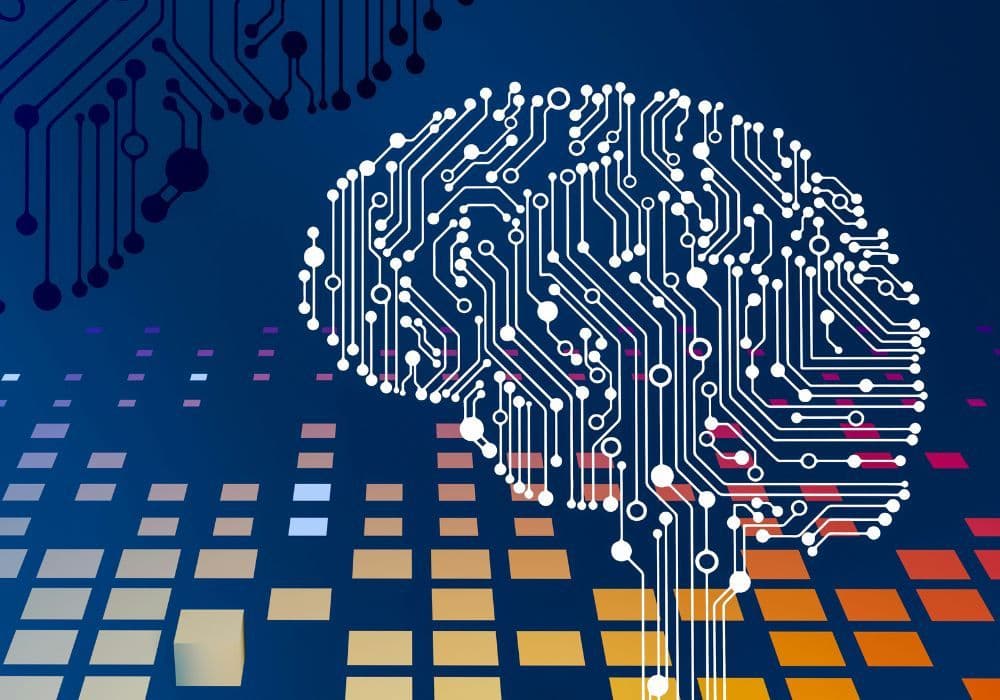 Digital brain made of circuits symbolizing artificial intelligence